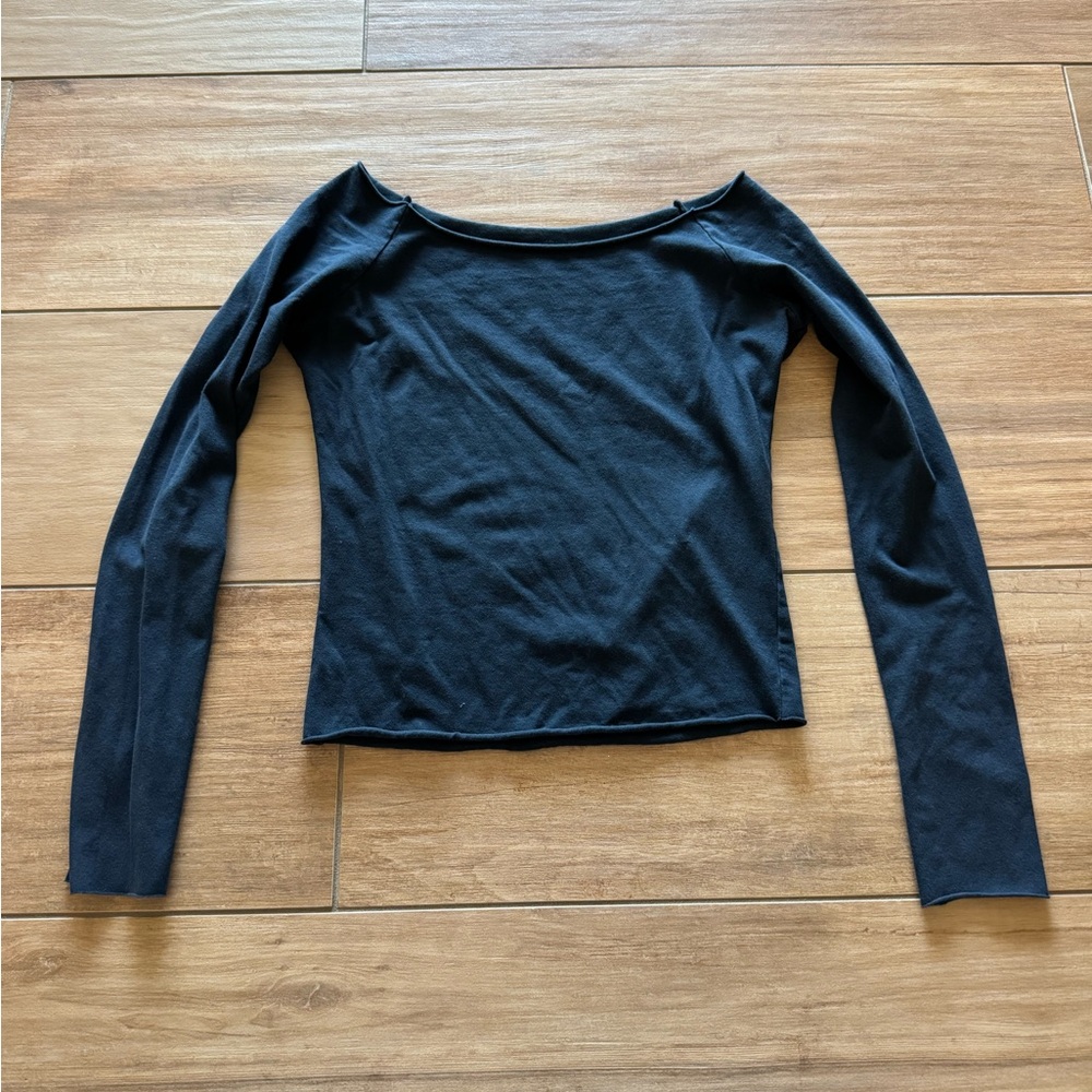 Brandy Melville Navy Long Sleeve Top